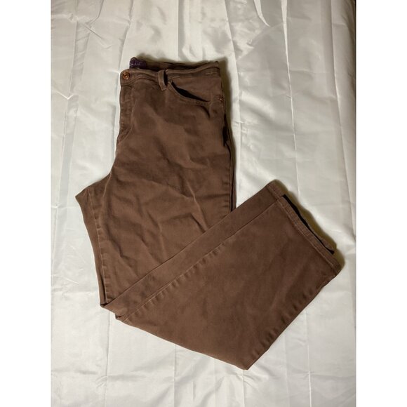 Gloria Vanderbilt Amanda High Rise Brown Jeans Size 16 Womens Casual Pants - Picture 6 of 7